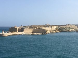 Fortress defending the Valetta grand harbor